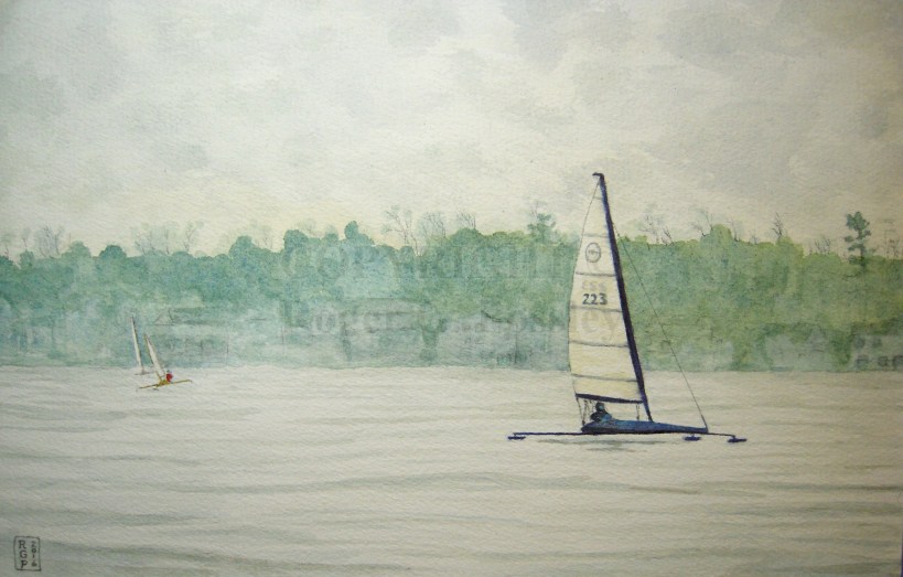 Iceboats on Lake Macatawa