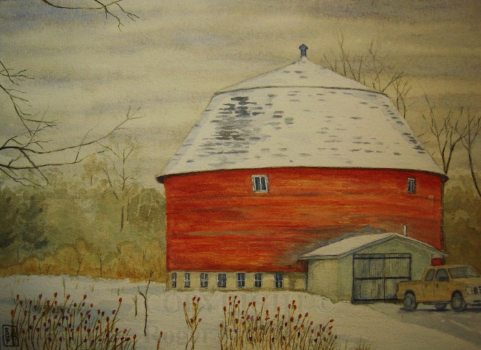 Round Barn and Teasel